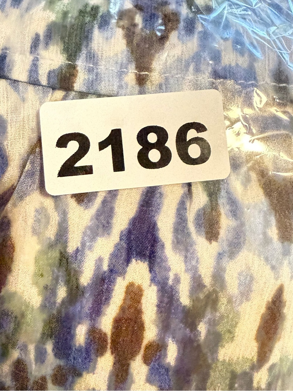 Strapless Tiered Maxi Dress in Blue and Green Ikat - Picture 7 of 7